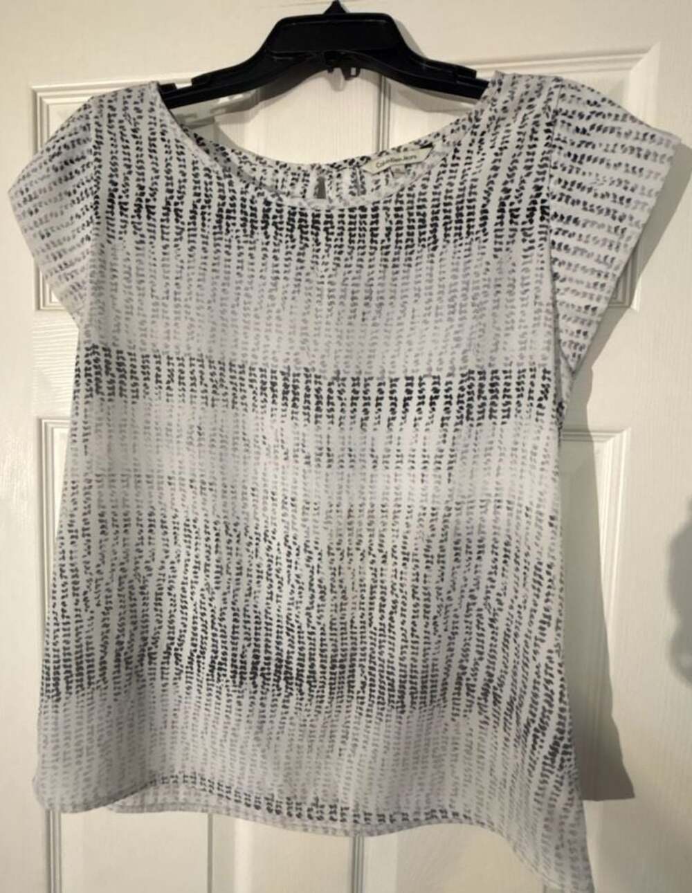 Calvin Klein Jeans Short Sleeve Patterned Blouse Top Medium M